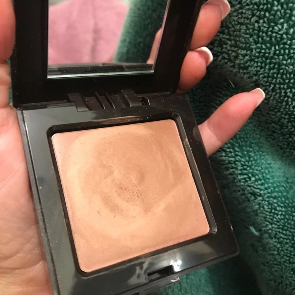 Laura Mercier copper glow veil. Swatched on hand.